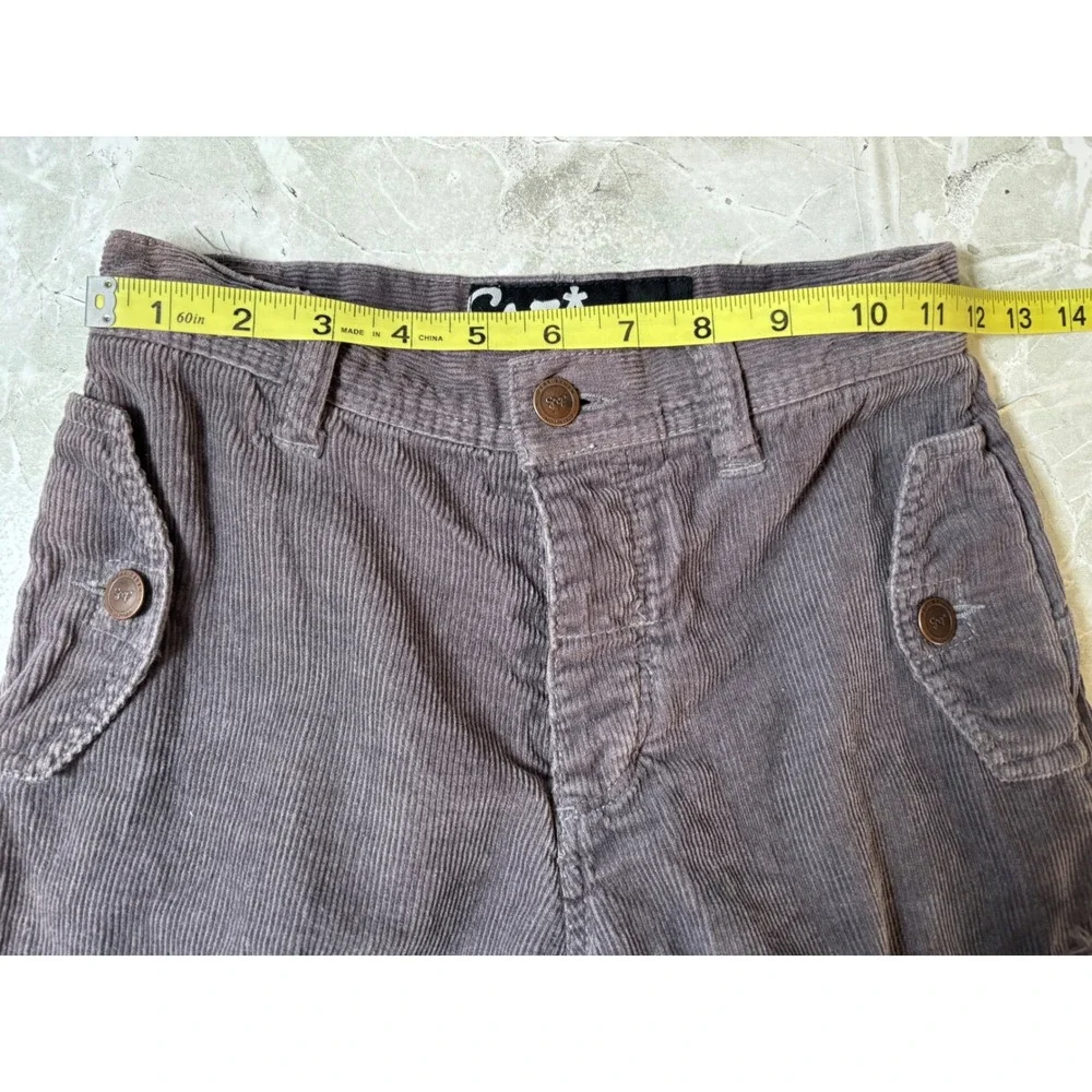Vintage Y2K‎ SR7 Gear Seven Collection Gray Corduroy Cargo Pants Size 10 Kids